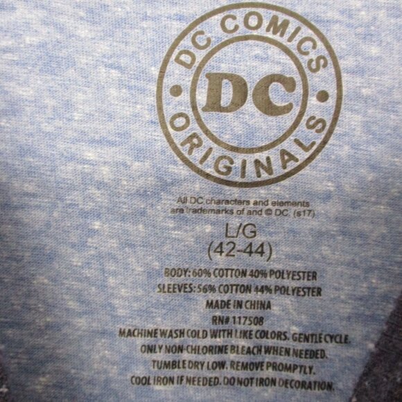 DC Comics Character Graphic Print Raglan Short Sleeve Blue Men Size | L - Picture 5 of 10